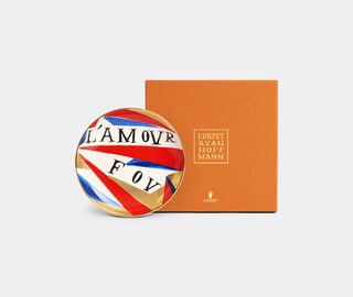 L'Objet 'L'Amour Fou' plate, white, blue and gold MULTICOLOUR LOBJ25RUA826MUL
