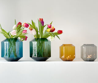 XLBoom 'Bliss' vase, medium, blue BLUE XLBO23BLI956BLU