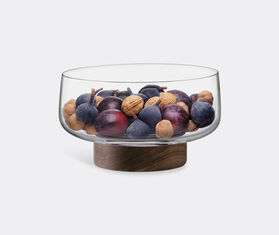 LSA International &#39;City&#39; bowl and walnut base TRANSPARENT LSAI20CIT602TRA