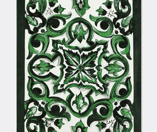 Dolce&amp;Gabbana Casa 'Maiolica' beach towel, green GREEN DGCA25BEA914GRN