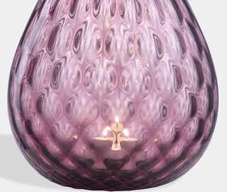 NasonMoretti 'Macram&eacute;' candle holder, large, violet PURPLE NAMO22CAN895PUR