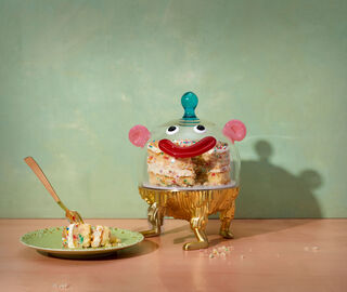 L'Objet 'Haas' cake stand and dome, small MULTICOLOUR LOBJ22HAA293MUL