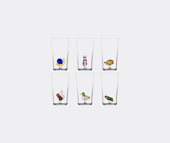 Ichendorf Milano 'Animal Farm' glass, set of six MULTICOLOUR ICMI23ANI059MUL