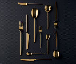 Sambonet '100' dessert fork, set of six, gold GOLD SAMB24GIF026GOL