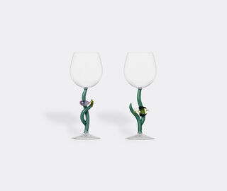 Ichendorf Milano 'Marine Garden' stemmed glass, set of six MULTICOLOUR ICMI23MAR369MUL