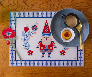 VESTA 'Gnome' placemat, set of two, multicolor BLUE VEST26SET572BLU