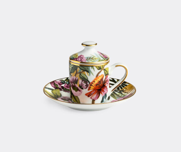 Simone Guidarelli Home 'Jungle' lidded espresso cup and saucer, multicolor MULTICOLOUR SIMO26JUN652MUL