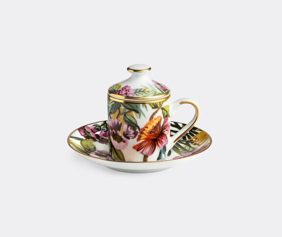 Simone Guidarelli Home 'Jungle' lidded espresso cup and saucer, multicolor undefined ${masterID}