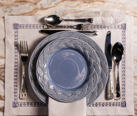 House of Capricorn 'Vime' dessert plate, blue BLUE HOCA26VIM601BLU