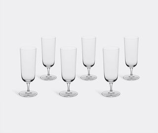 Ichendorf Milano 'Venezia' flute glass, set of six TRANSPARENT ICMI22VEN493TRA