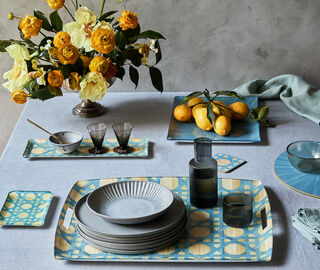 HestiaLiving 'Epoch' serving tray, ocean blue BLUE HELI25EPO452BLU