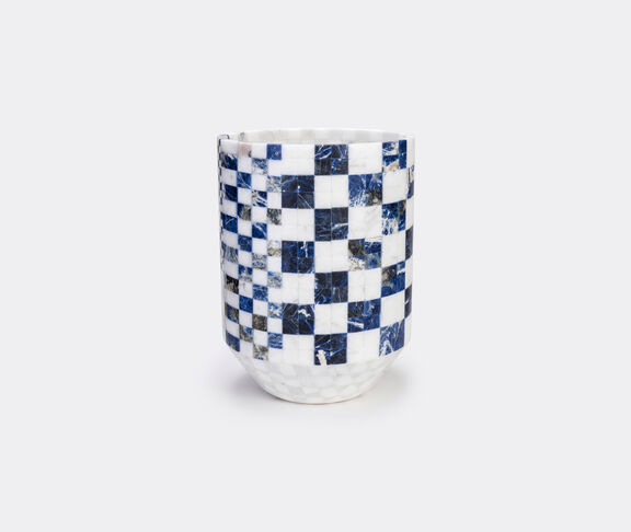 Manuel Coltri 'Hacker' marble vase, large, blue white, blue ${masterID}