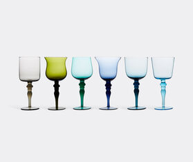 Bitossi Home Set of six glasses, blue and green MULTICOLOUR BIHO19DIS772BLU