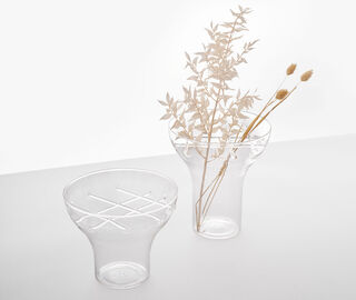Ichendorf Milano 'Trame' vase, large TRANSPARENT ICMI23TRA505TRA