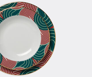 La DoubleJ 'Slinky Verde' soup and dinner plate set MULTICOLOUR LADJ22SOU108MUL