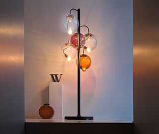 Cappellini 'Meltdown' floor lamp, eight globes, US plug MULTICOLOUR CAPP20LAM952MUL