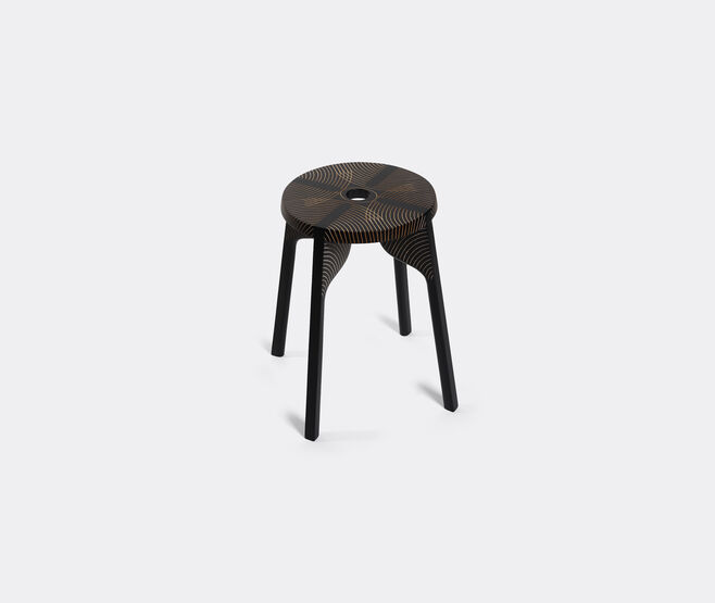 Zanat 'Tattoo Peacock' stool BLACK ZANA20TAT749BLK
