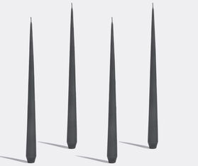 Zaha Hadid Design &#39;Tapered&#39; candle, set of four, small, dark grey GREY ZAHA22TAP680GRY