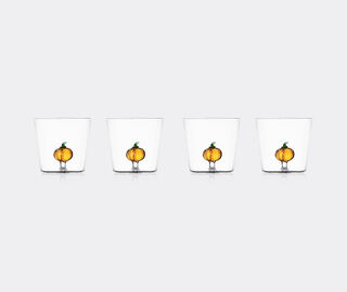 Ichendorf Milano 'Trick or Treat' tumbler, pumpkin, set of four, orange and clear MULTICOLOUR ICMI26TRI390MUL