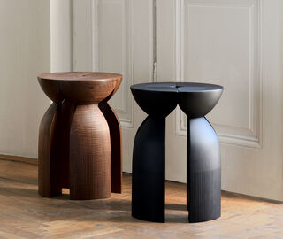 Zanat 'Unity' stool, black BLACK ZANA21UNI073BRW