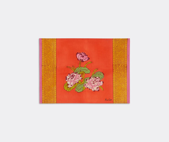 Lisa Corti 'Tea Flower' placemat, set of four, red and orange undefined ${masterID}