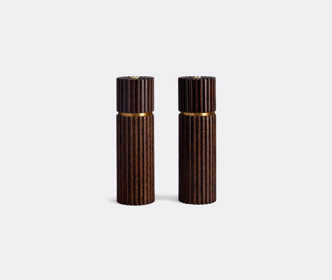 L'Objet 'Ionic Wood' salt and pepper mill, set of two LIGHT BROWN LOBJ23ION481BRW