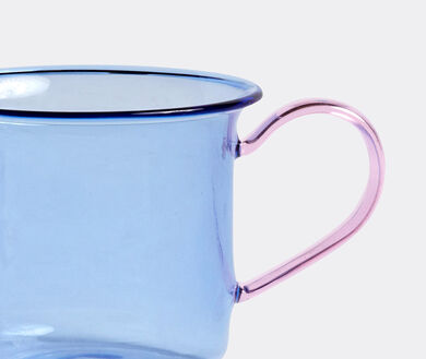 Borosilicate Cup in Light Blue/Pink