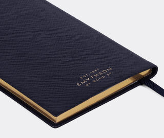 Smythson '2026 Panama' weekly diary with pocket, navy BLUE SMYT25PAS383BLU
