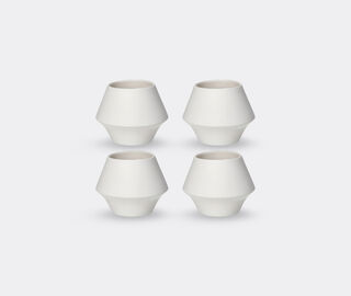 Pomax 'Kojin' tumbler, set of four, medium, white WHITE POMA26KOJ148WHI