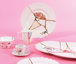 Seletti 'Kintsugi' dessert plate MULTICOLOUR SELE21KIN032WHI