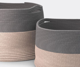 Cassina 'Podor' baskets, set of two, beige &amp; grey GREY CASS21POD982BEI