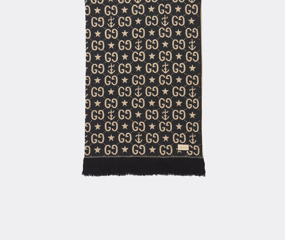 Gucci 'Stars And Anchors Plaid GG' throw, black MULTICOLOUR GUCC20STA974BLK