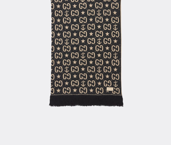 Gucci 'Stars And Anchors Plaid GG' throw, black undefined ${masterID}