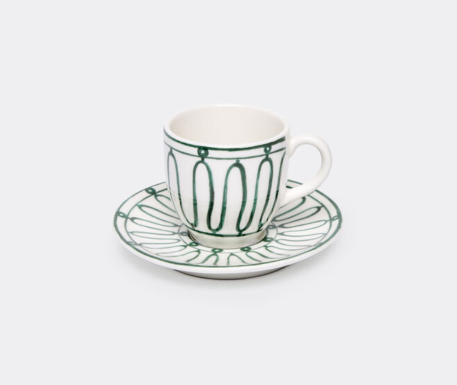 THEMIS Z 'Kyma' tea cup and saucer, green GREEN THEM24KYM733GRN
