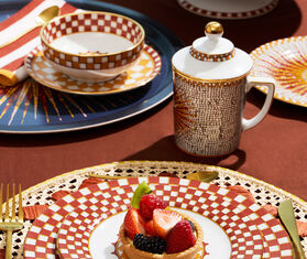 La DoubleJ &#39;Sunrays&#39; lidded mug, multicolor MULTICOLOUR LADJ24SUN304MUL