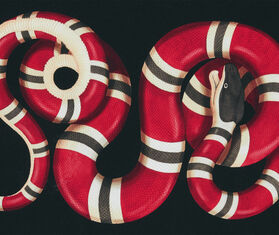 Gucci 'Kingsnake' chiselled metal tray, large RED GUCC18CHI414RED