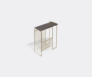AYTM 'Sino' magazine holder gold, brown marble top GOLD AYTM22SIN804MUL