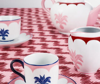 Aquazzura Casa 'Jaipur' creamer, bordeaux and pink MULTICOLOUR AQUA23JAI706MUL