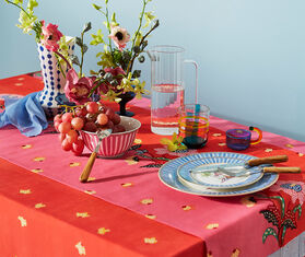 Lisa Corti &#39;Sariska&#39; plate, set of three, blue BLUE LICO25SET763BLU