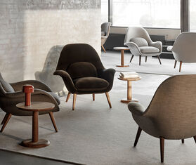 Fredericia Furniture 'Pon' coffee table, smoked, large GREY FRED19PON659BRW