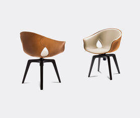 Poltrona Frau &#39;Ginger&#39; swivel armchair WHITE POFR20GIN338WHI