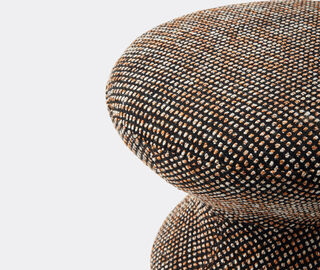POLSPOTTEN 'Zig Zag' stool, soft dark brown BROWN POLS25ZIG024BRW