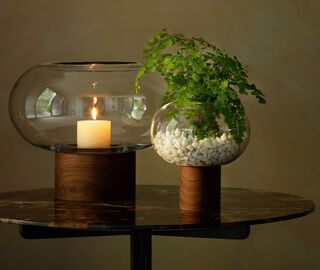 LSA International 'Oblate' vase, medium TRANSPARENT LSAI21OBL646TRA
