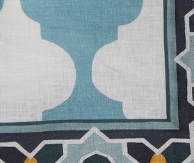 La DoubleJ &#39;Plaza&#39; linen tablecloth, large, blue MULTICOLOUR LADJ24PLA465MUL