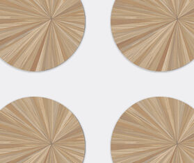 HestiaLiving &#39;Soleil&#39; round coaster, set of four, fawn MULTICOLOUR HELI25SOL368BEI