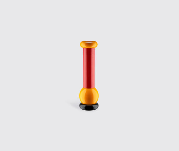 Alessi Salt, Pepper And Spice Grinder In Beech-Wood, Black, Yellow And Red. Alessi 100 Values Collection. black,red,yellow ${masterID} 2