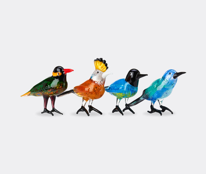 POLSPOTTEN 'Paradise Birds', set of four MULTICOLOUR POLS22GLA166MUL