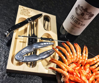 Jean Dubost Laguiole 'Premium' shellfish set, 14 pieces, black BLACK JEDL24SEA161BLK