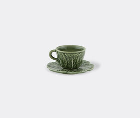 Bordallo Pinheiro &#39;Couve&#39; coffee cup and saucer, set of four GREEN BOPI23COU598GRN
