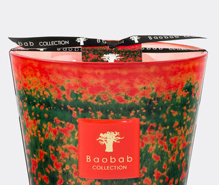 Baobab Collection 'Arty Flowers Poppies' candle, medium, red RED BAOB26SCE437RED
